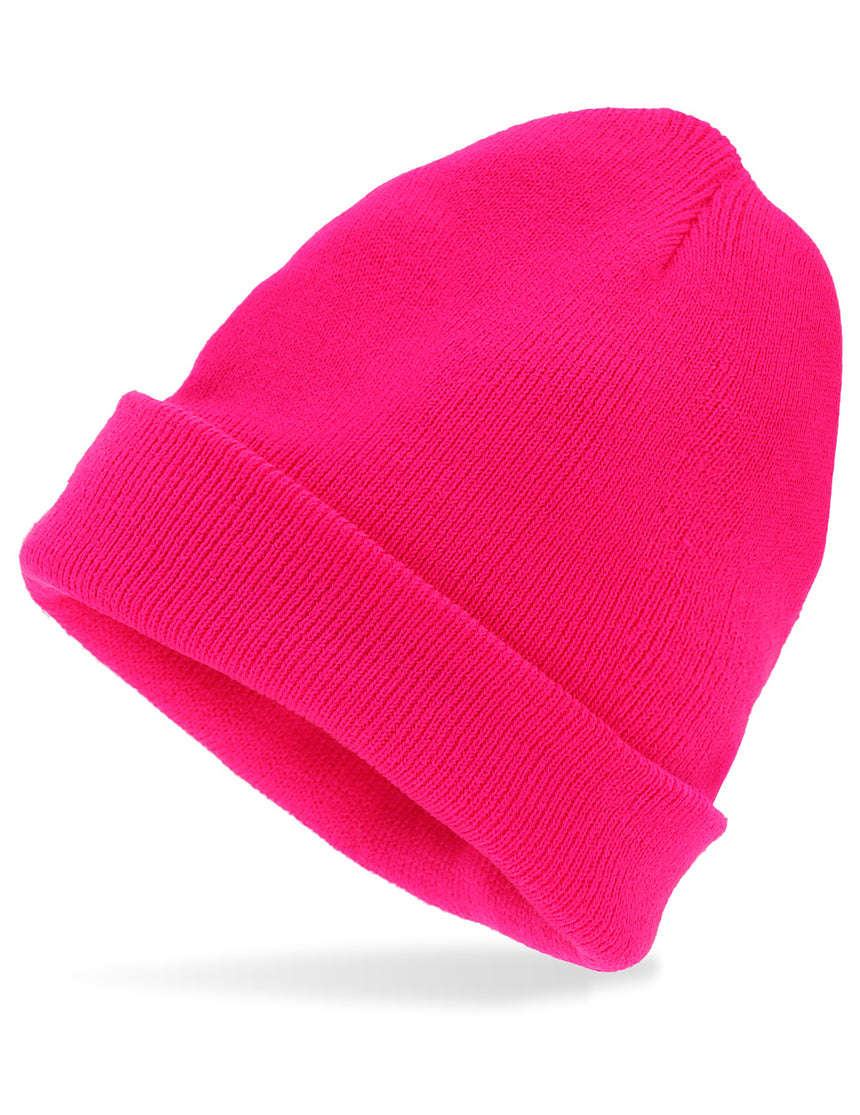 Bonnet rose fluo adulte