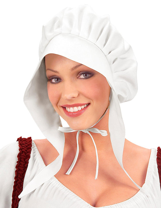 Bonnet servante blanc femme