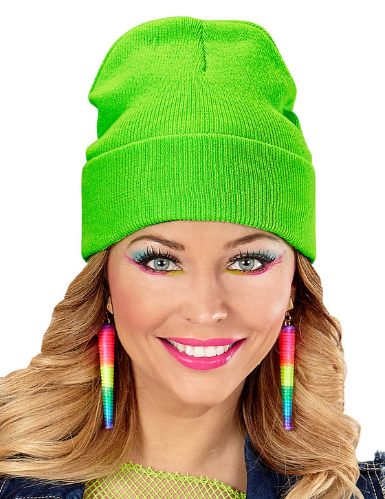 Bonnet vert fluo adulte