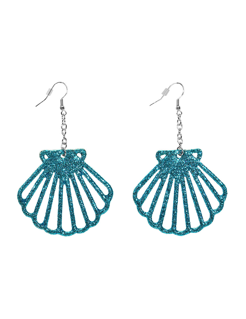 Boucles d'oreilles coquillages brillants adulte