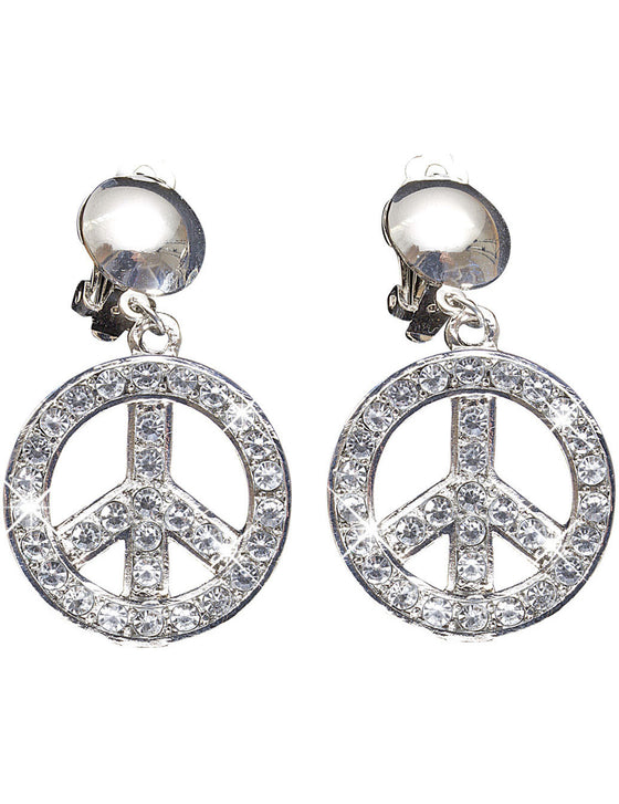 Boucles d'oreilles peace and love adulte
