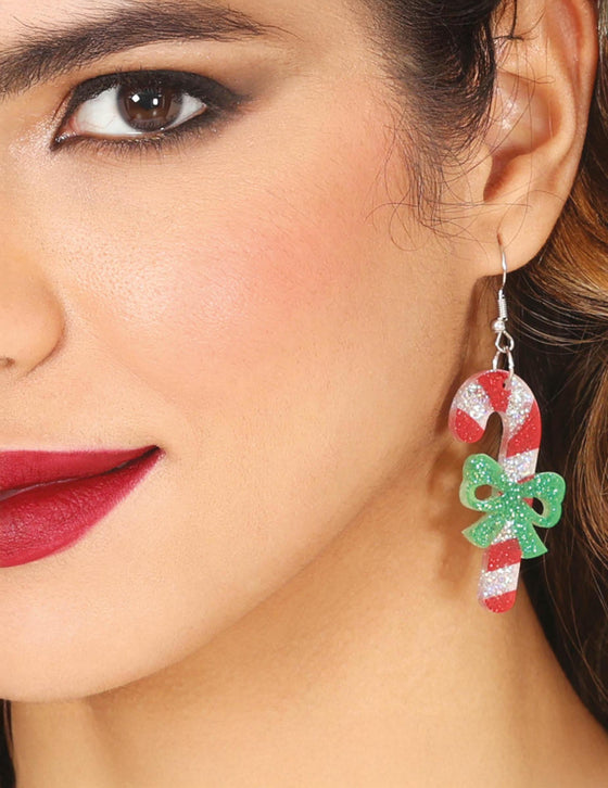 Boucles d'oreilles sucre d'orge de Noël