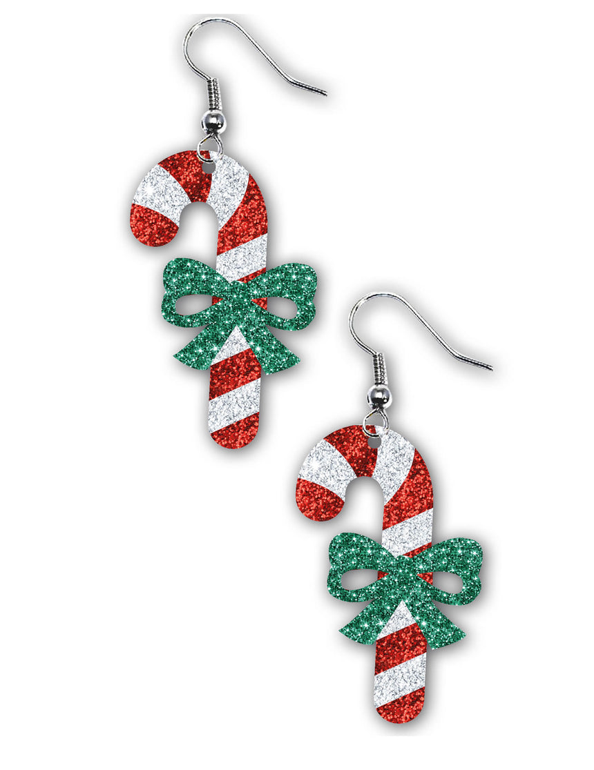 Boucles d'oreilles sucre d'orge de Noël