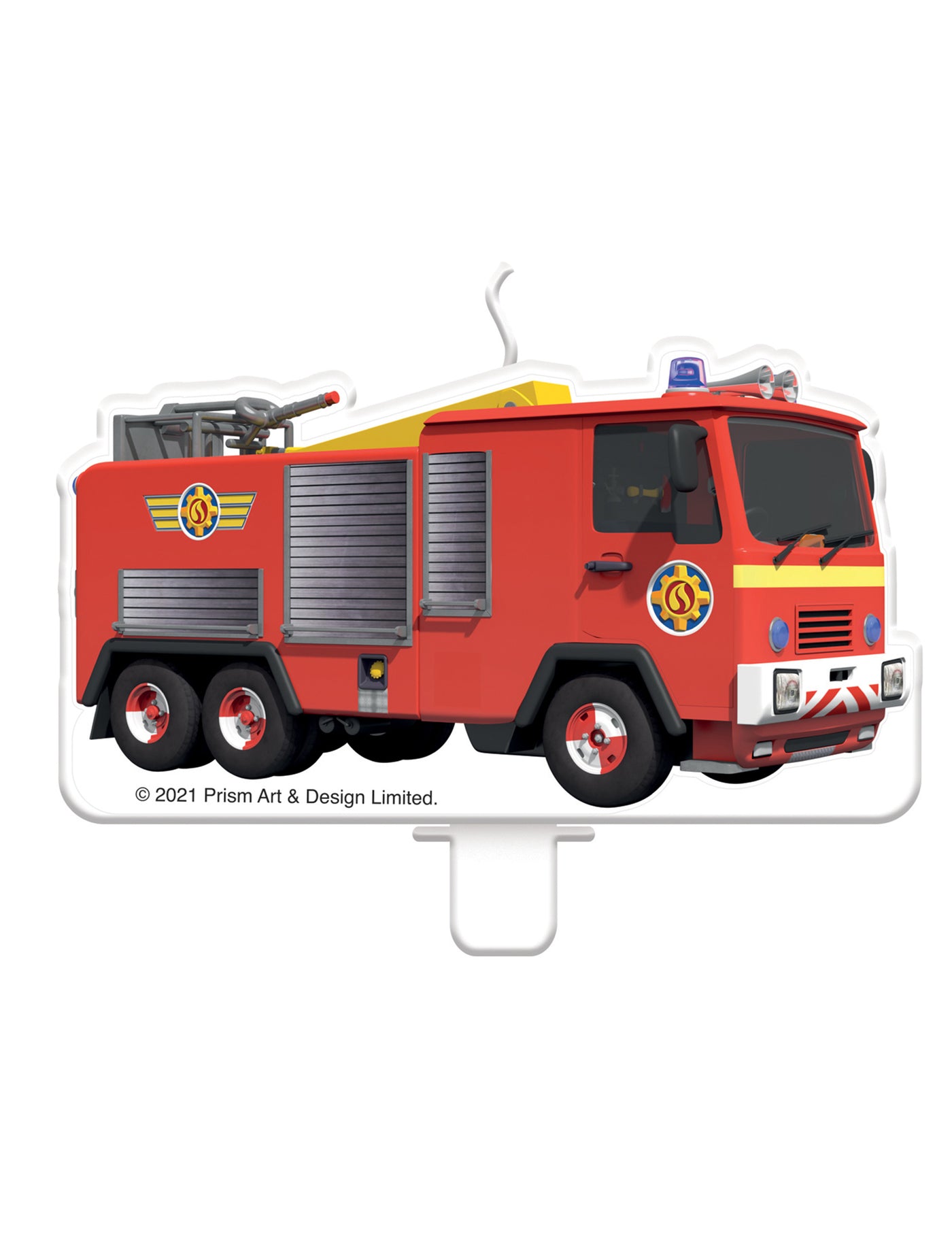 Bougie d'anniversaire camion Sam le Pompier 9 x 5 cm