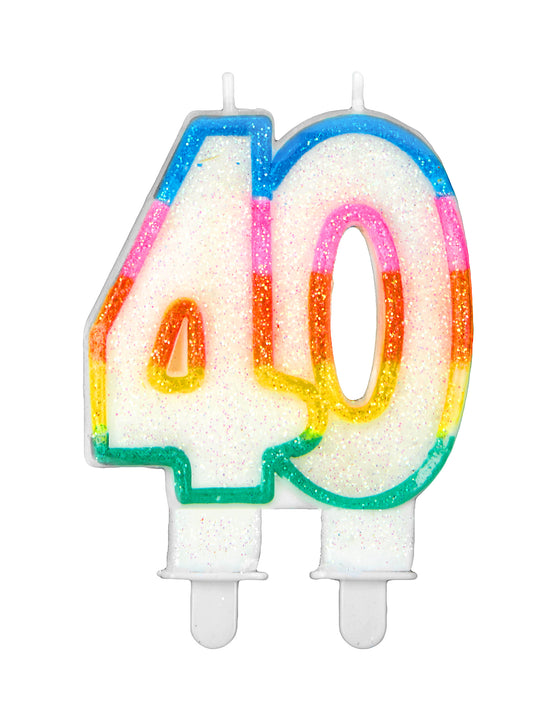 Bougie d'anniversaire chiffre 40