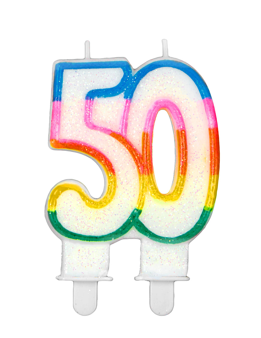 Bougie d'anniversaire chiffre 50
