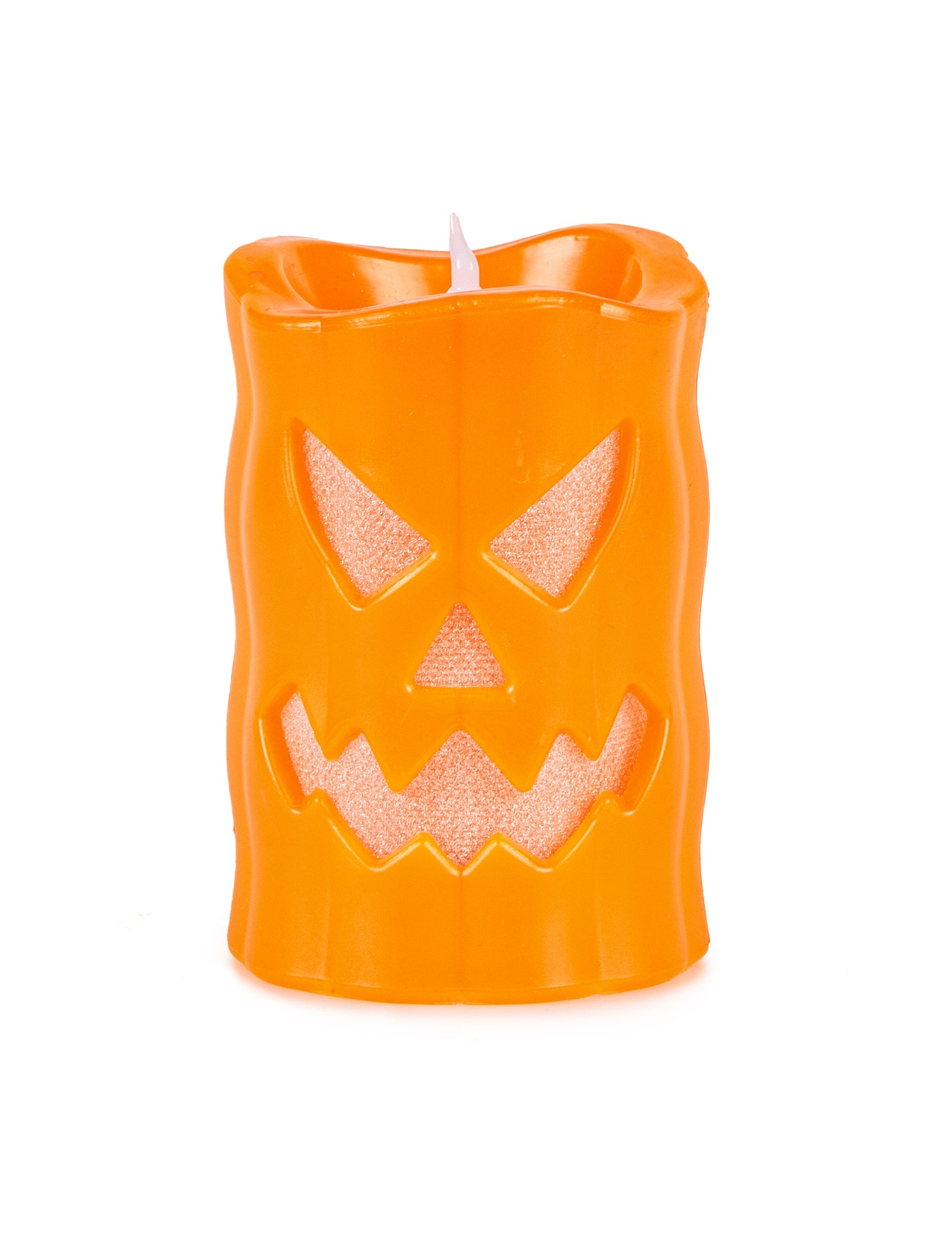 Bougie LED citrouille 10 cm
