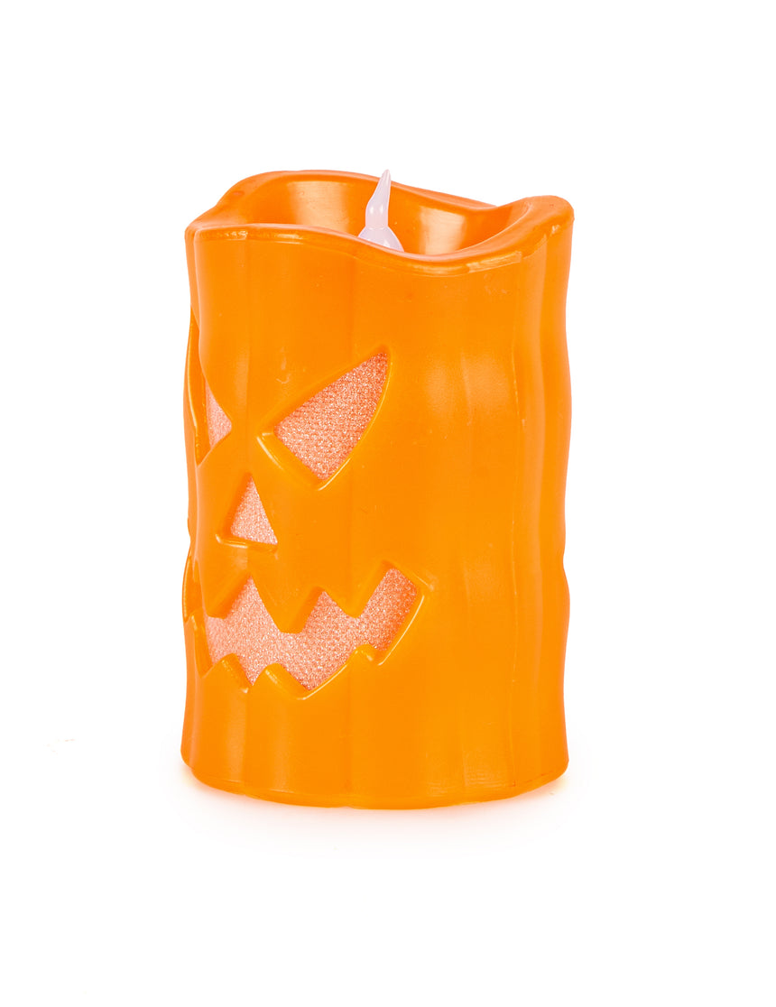 Bougie LED citrouille 10 cm