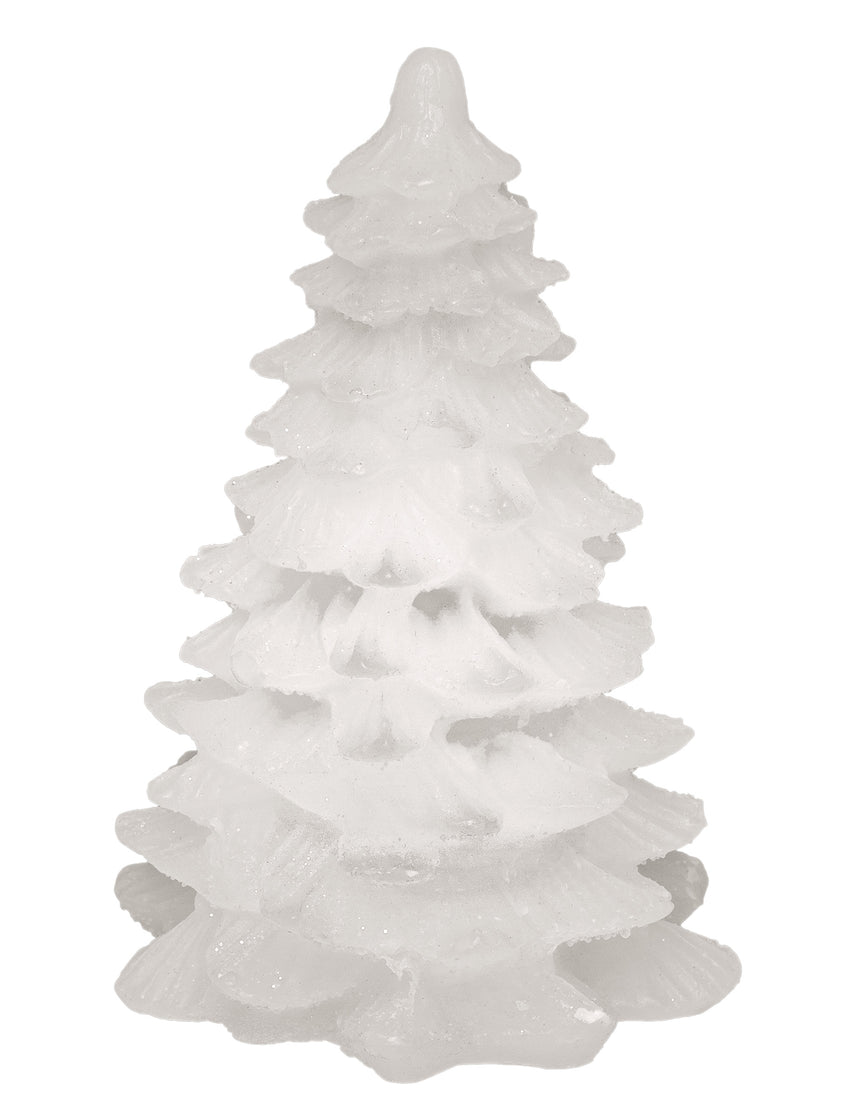 Bougie lumineuse sapin blanc led 9,5 cm décoration Noël