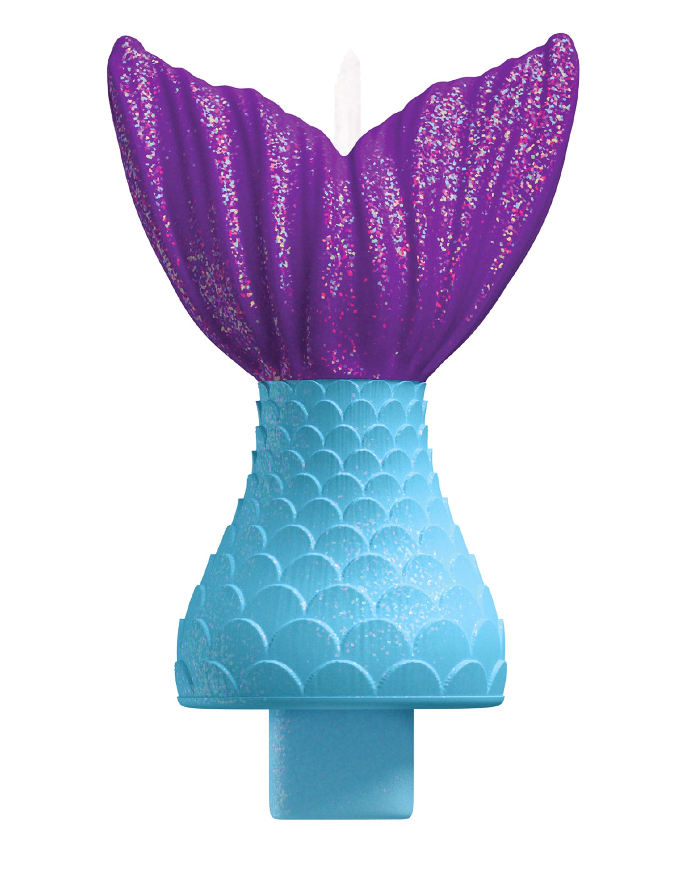 Bougie queue de sirène rêves de sirène 13 cm à paillettes