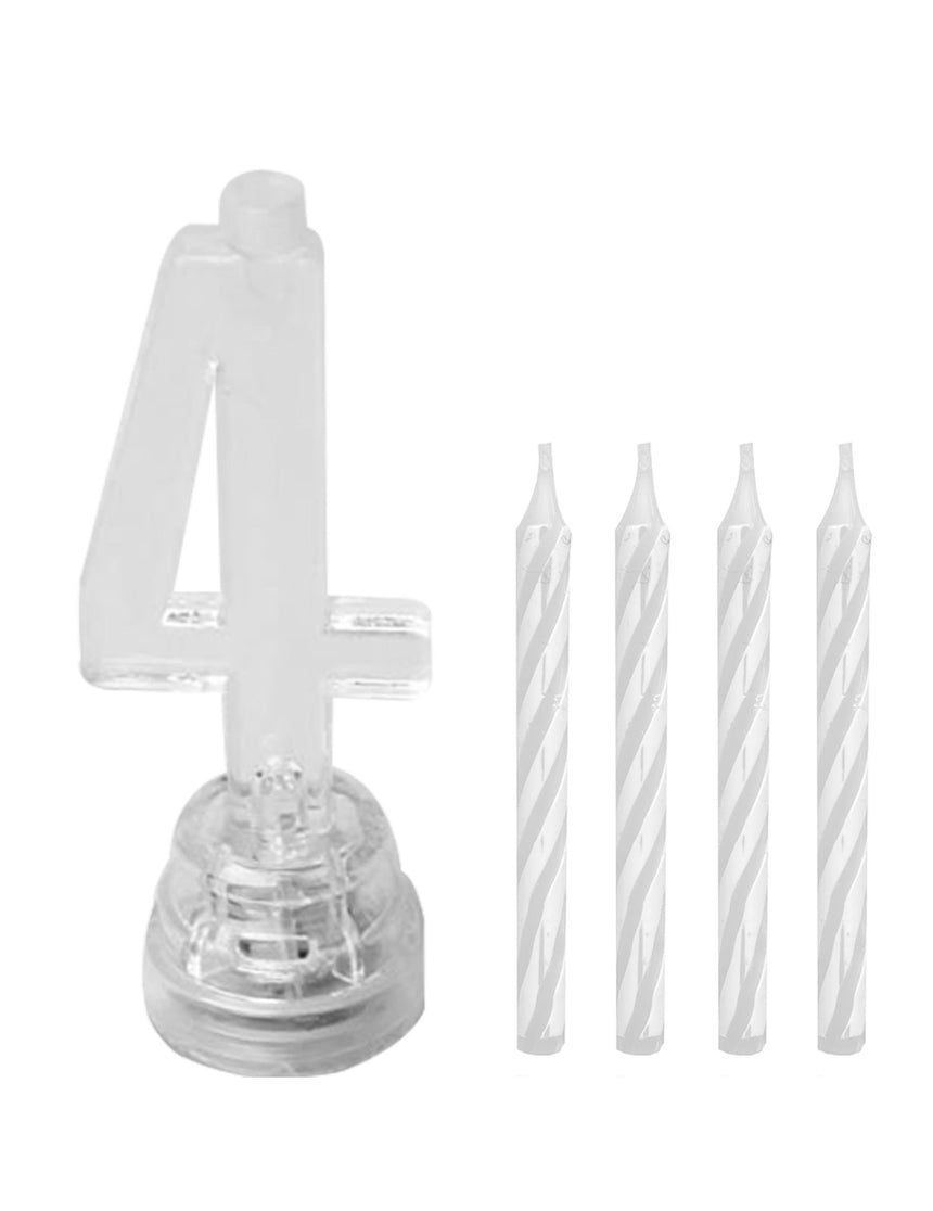Bougies lumineuses LED chiffre 4