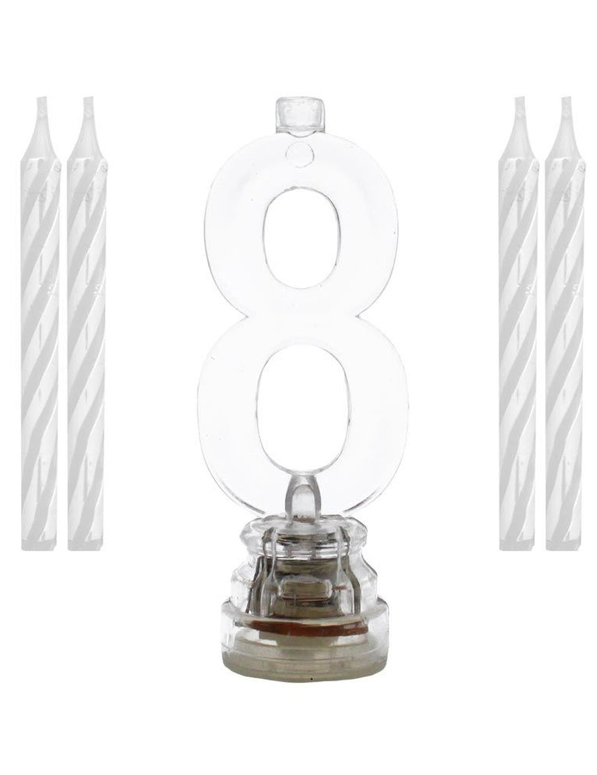 Bougies lumineuses LED chiffre 8