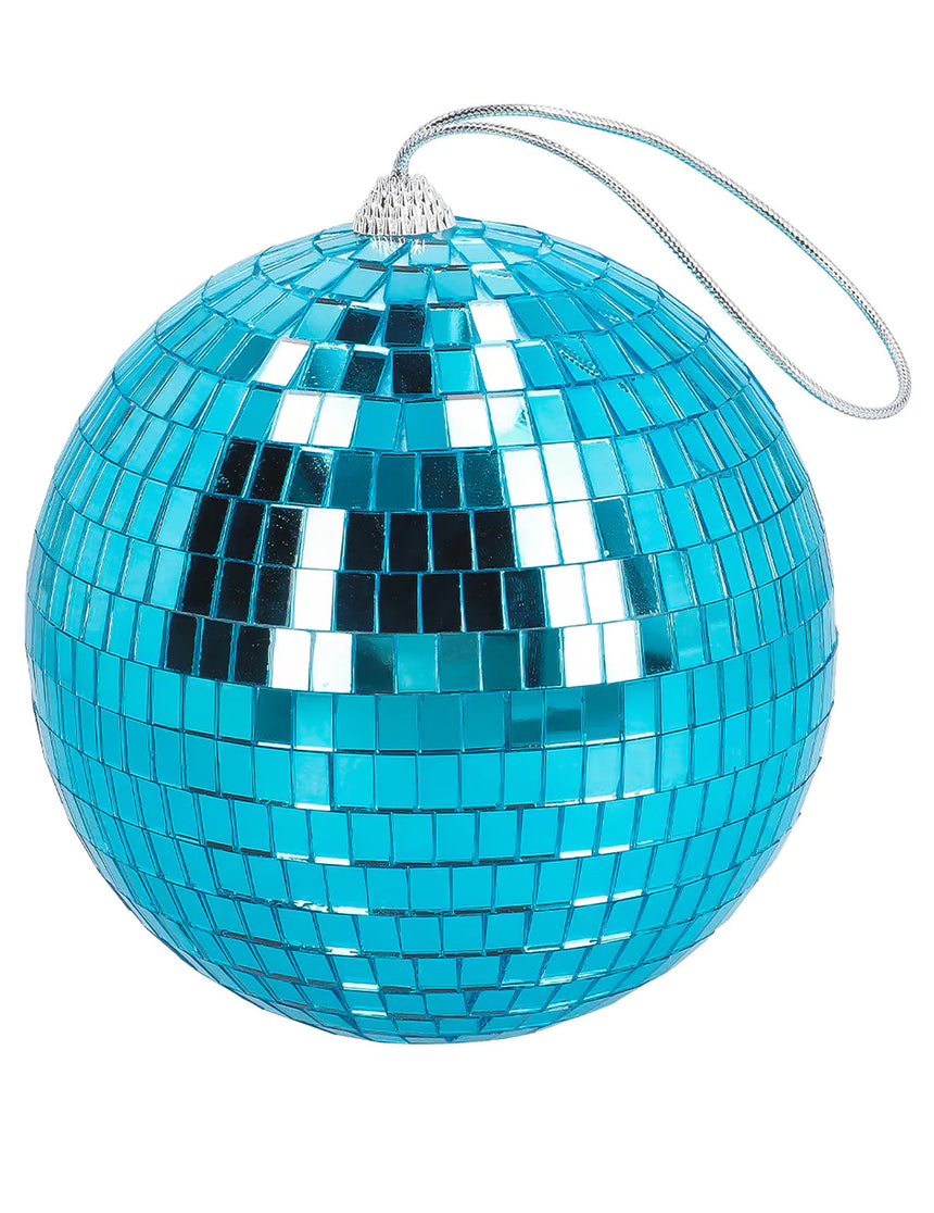 Boule à facettes bleue 15 cm