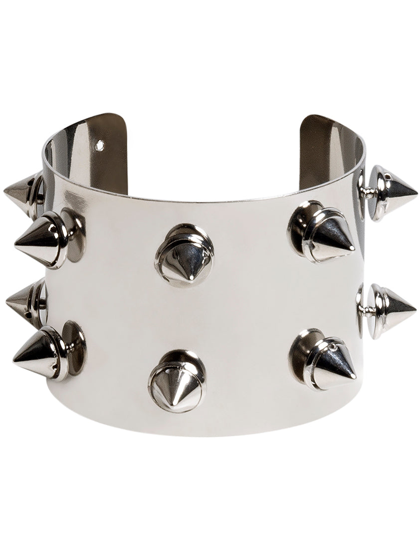 Bracelet en métal punk argenté adulte