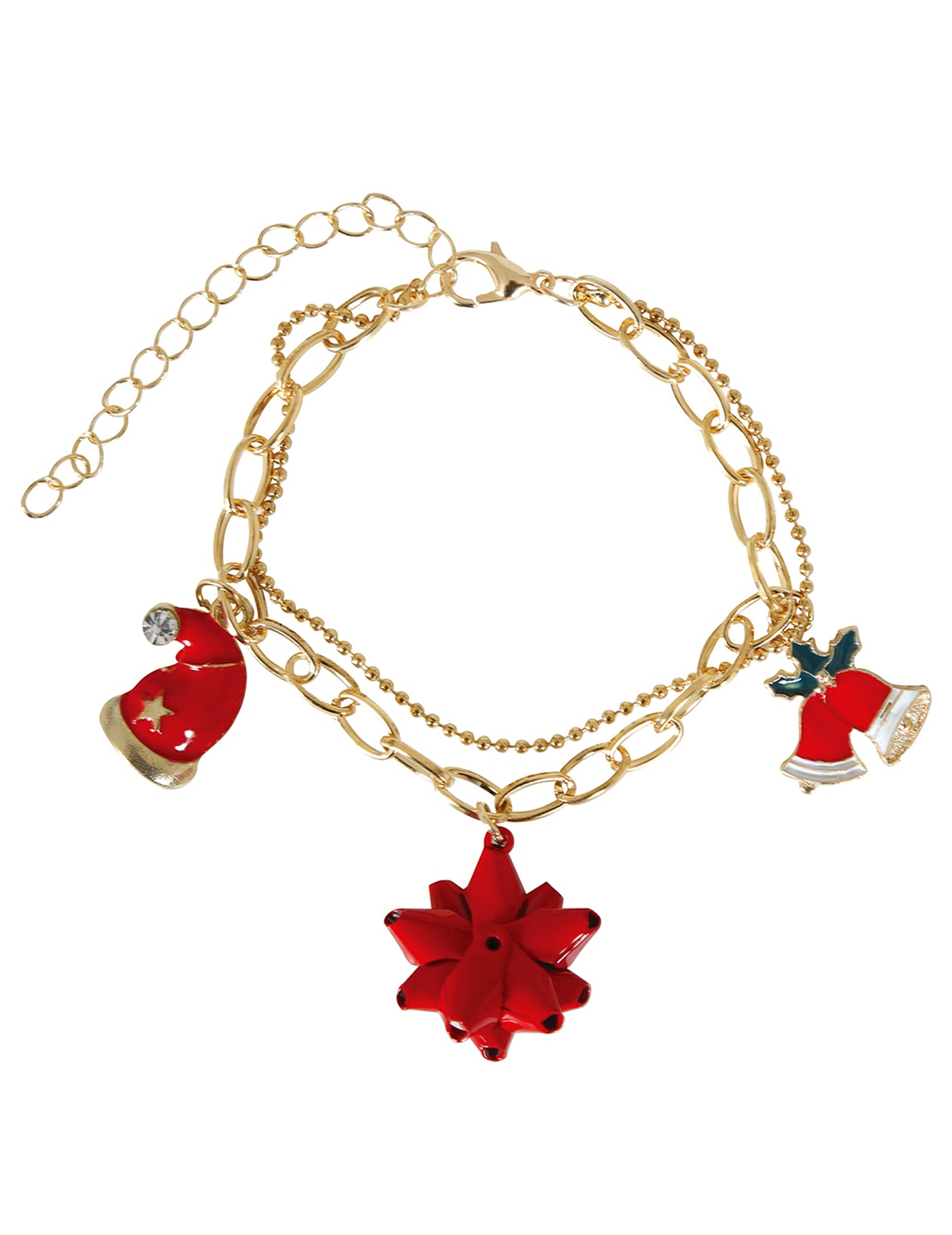 Bracelet métallique motifs de Noël