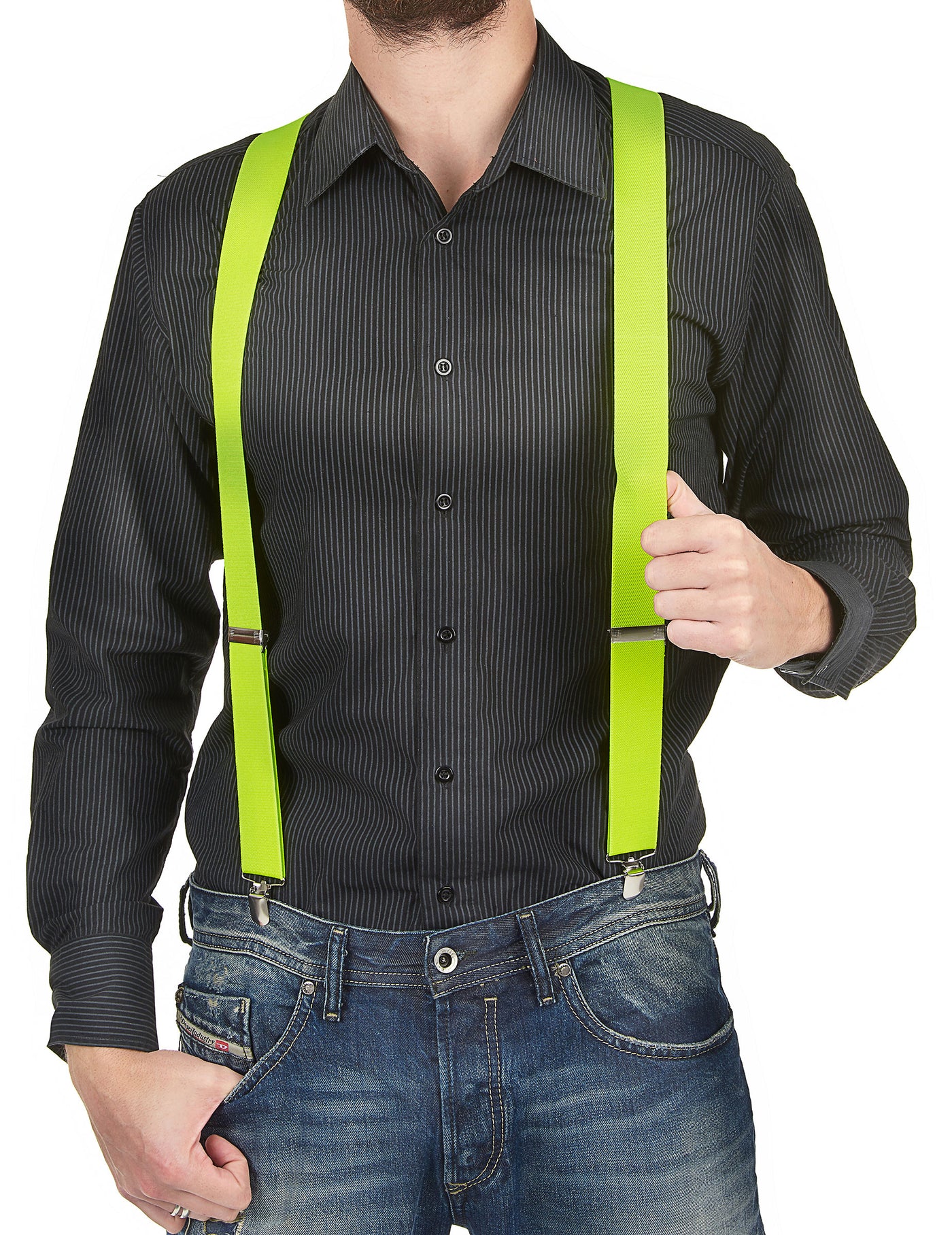 Bretelles jaunes adulte