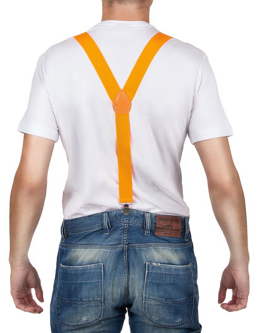Bretelles orange fluo adulte