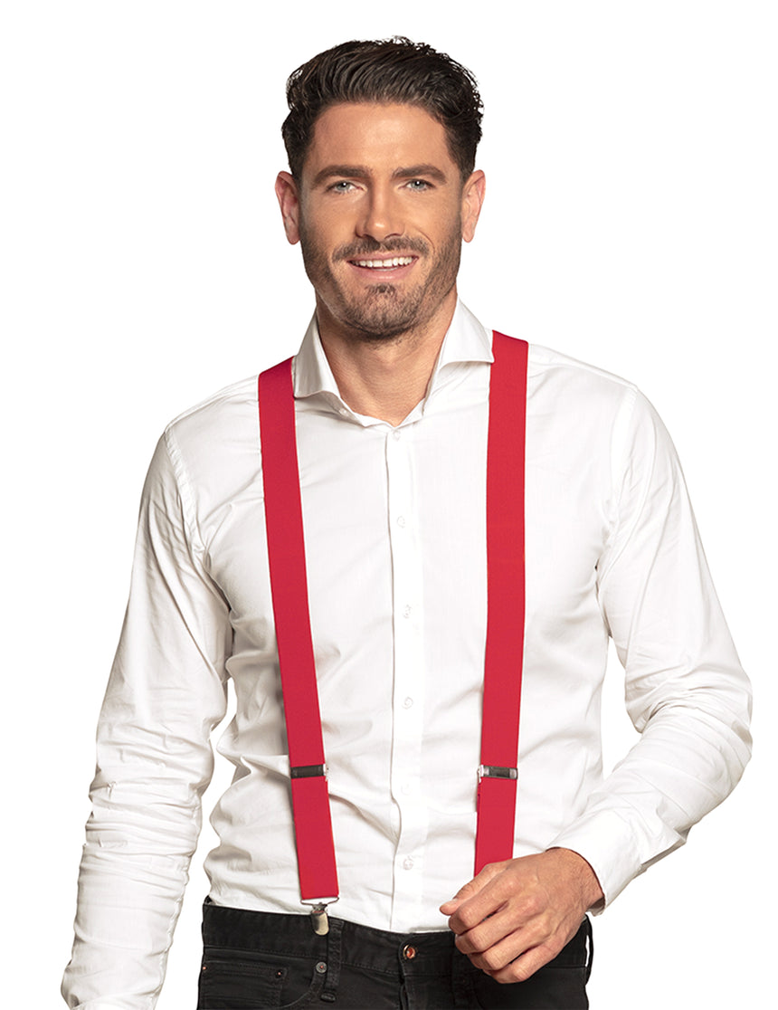 Bretelles rouges adulte
