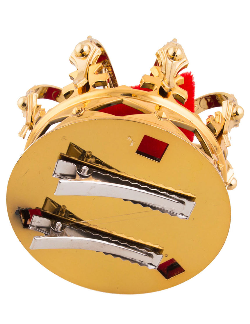 Pince à cheveux mini couronne royale dorée