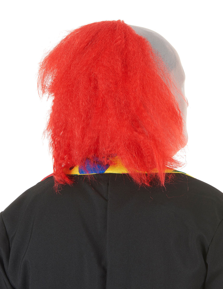 Cagoule clown avec cheveux adulte Halloween