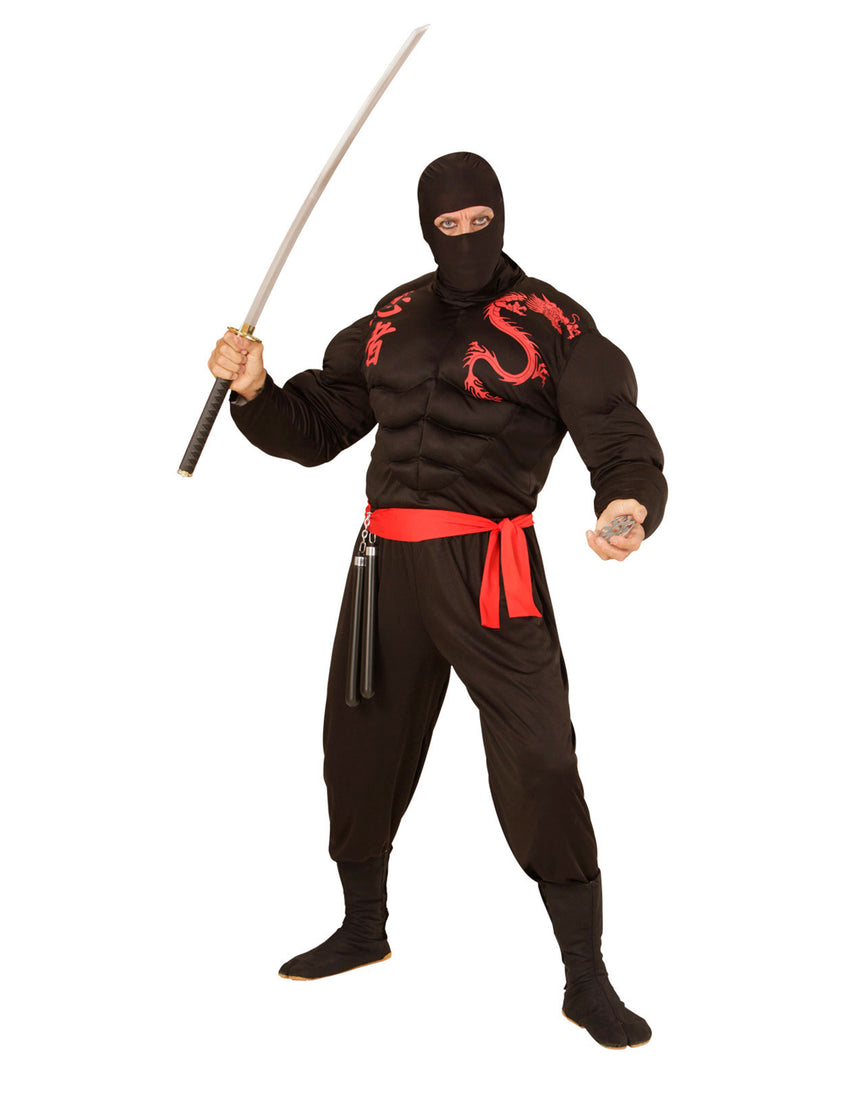 Cagoule ninja noire adulte