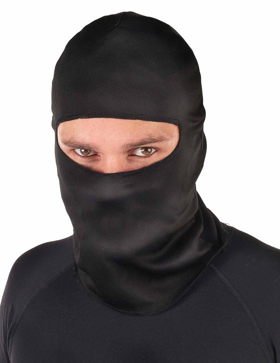 Cagoule ninja noire adulte