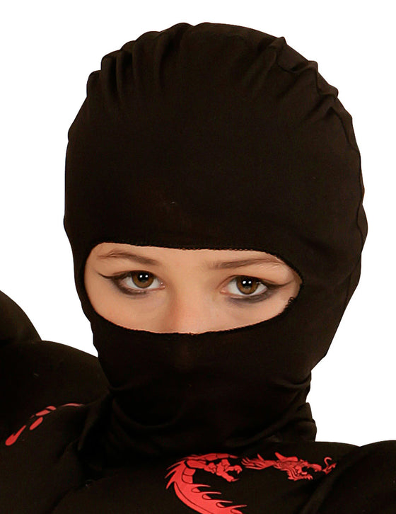 Cagoule ninja noire enfant