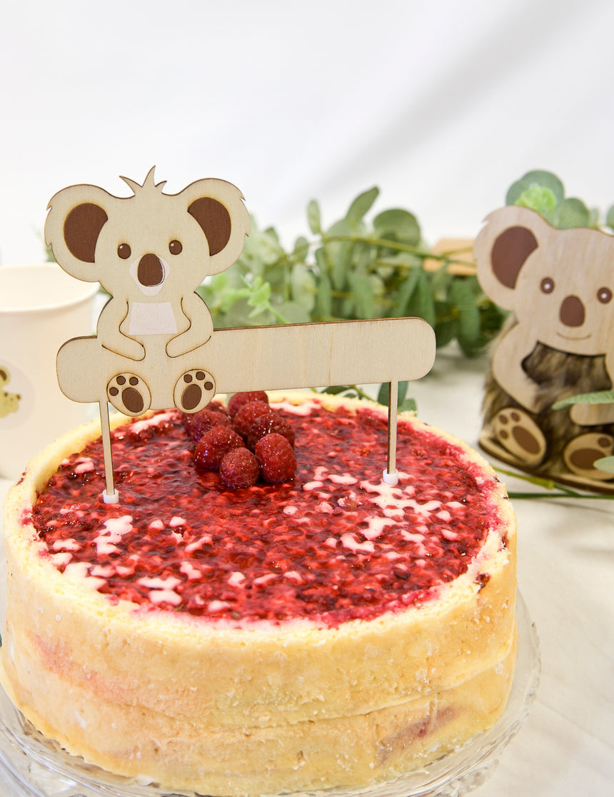 Cake topper en bois personnalisable koala 13 x 13 cm, décoration de gâteau