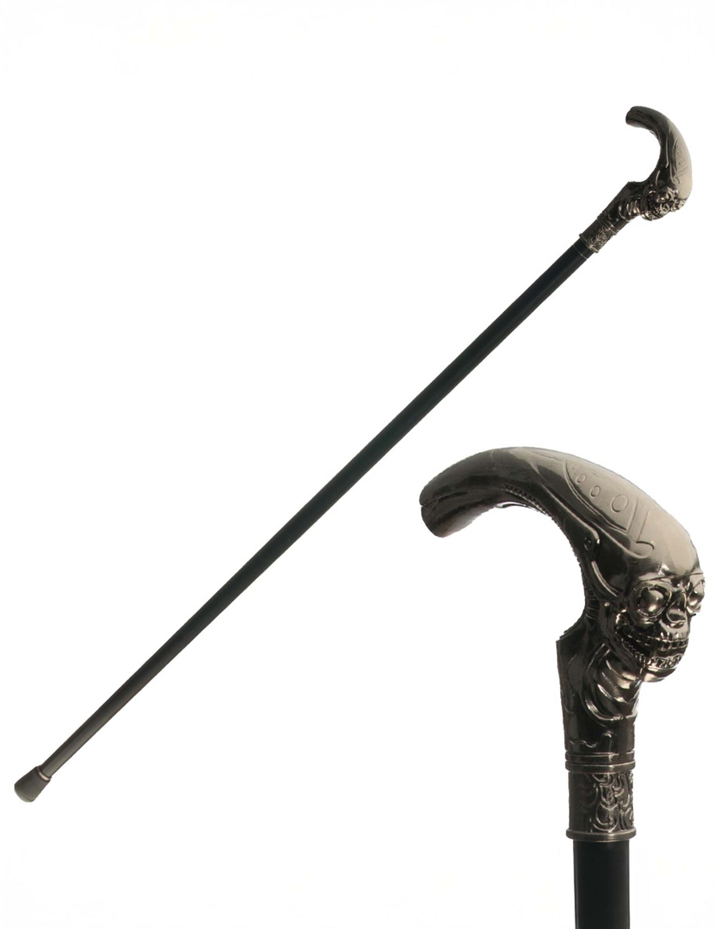 Canne Tête de mort Alien onyx 93cm