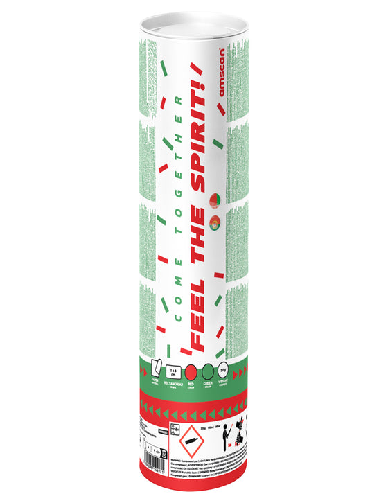 Canon à confettis rouge et vert supporter