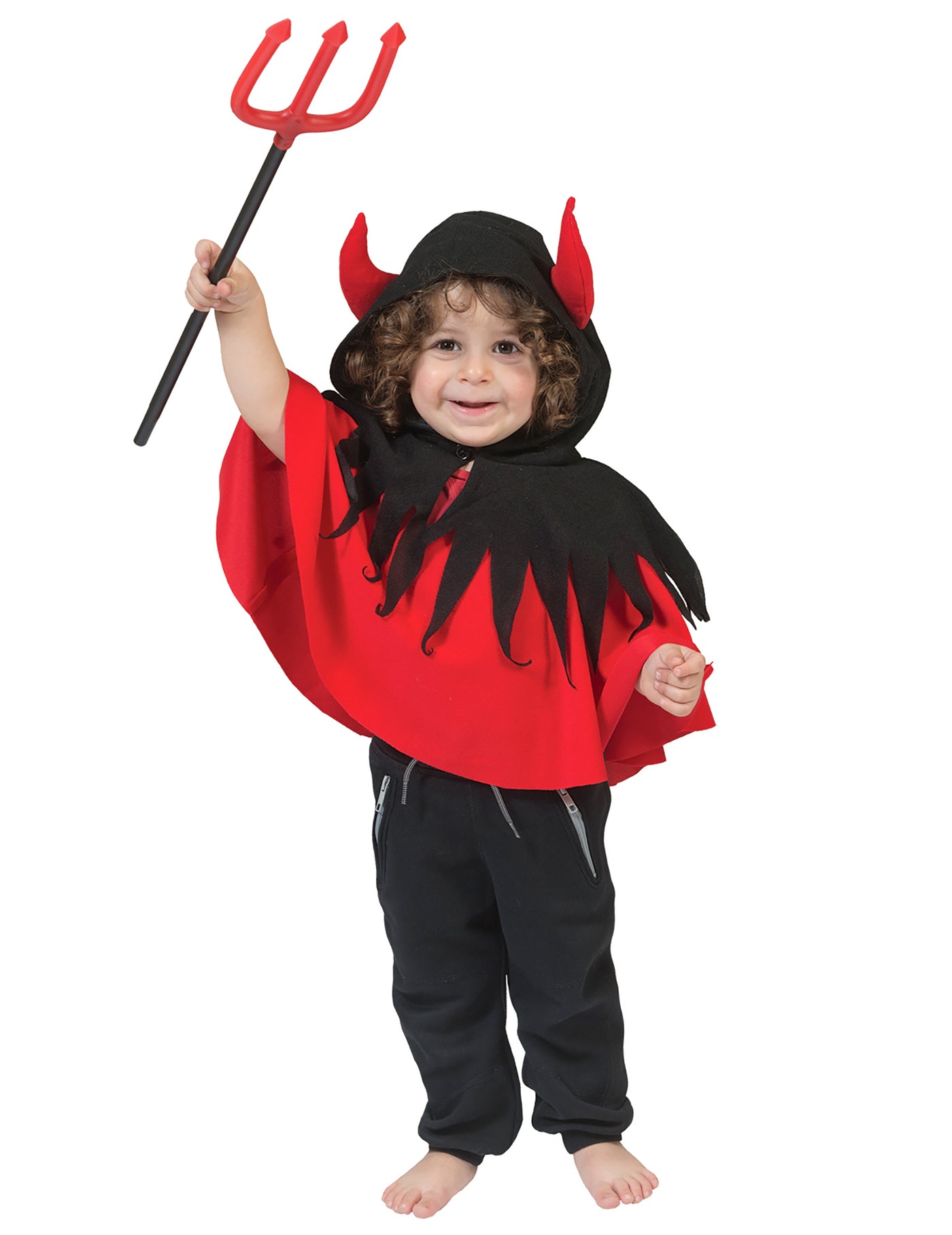 Cape de petit diable rouge et noir bébé