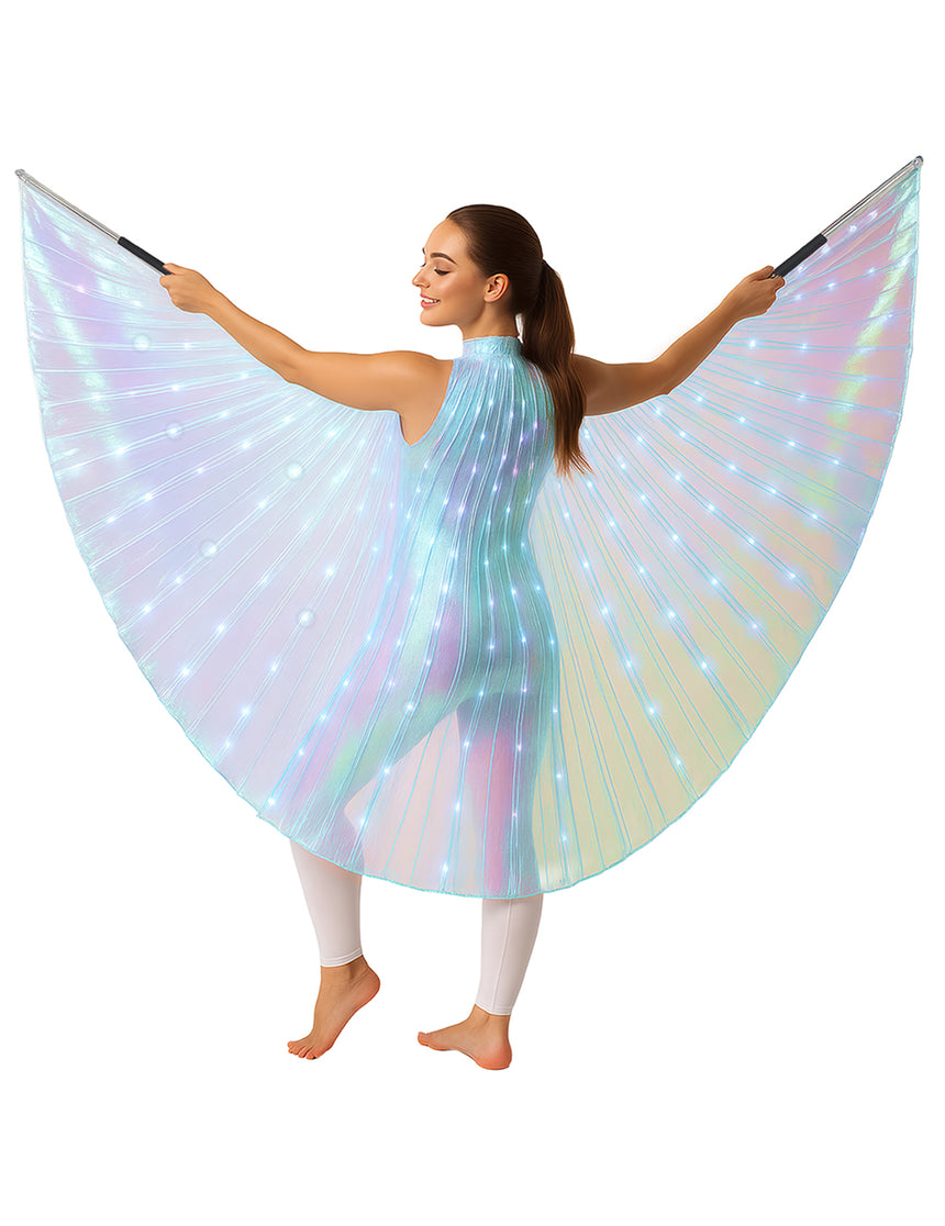 Cape Iris avec tiges et lumière 140 cm