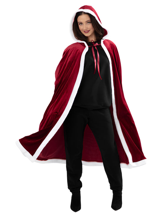 Cape longue de Noël luxe adulte