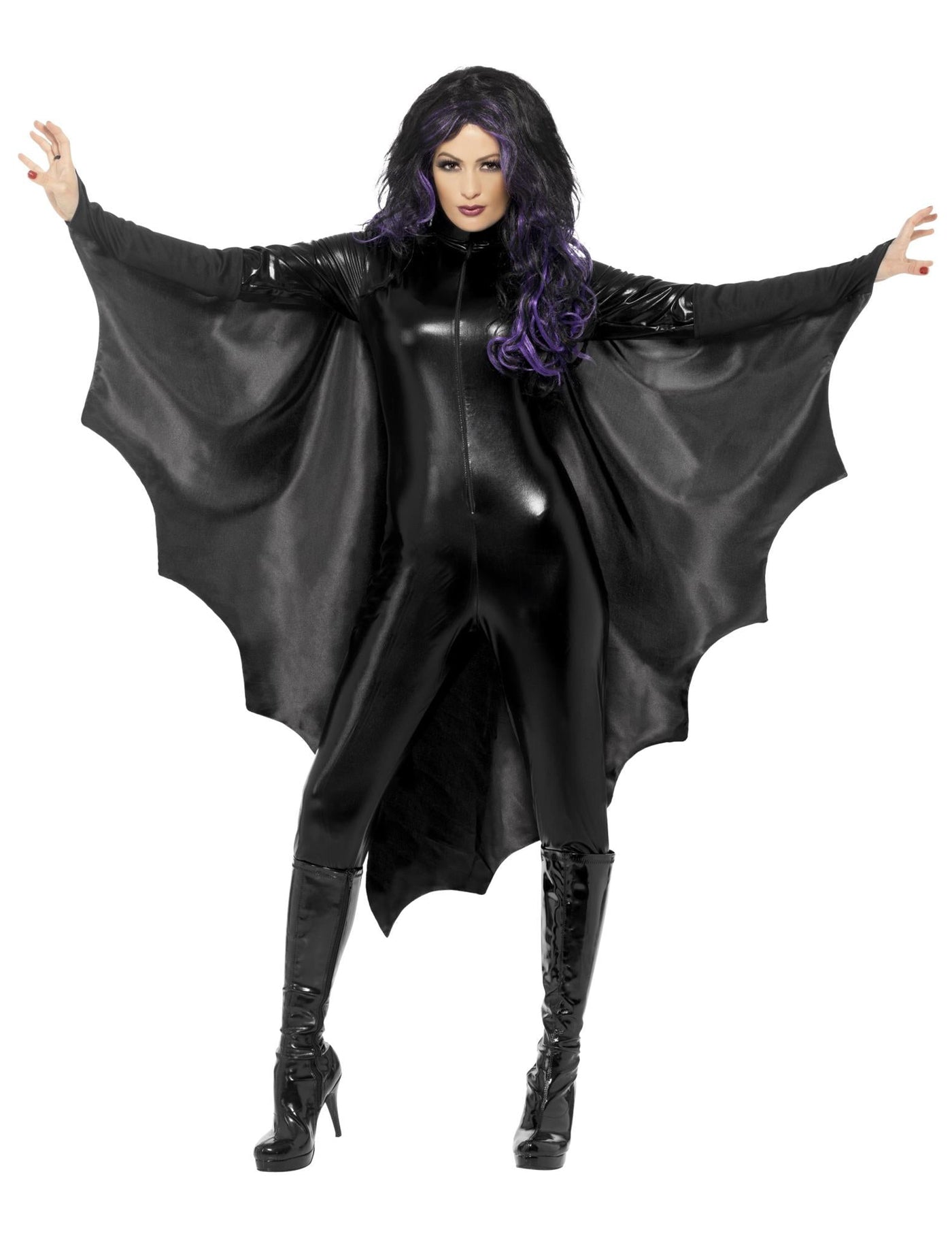 Cape noire chauve-souris femme