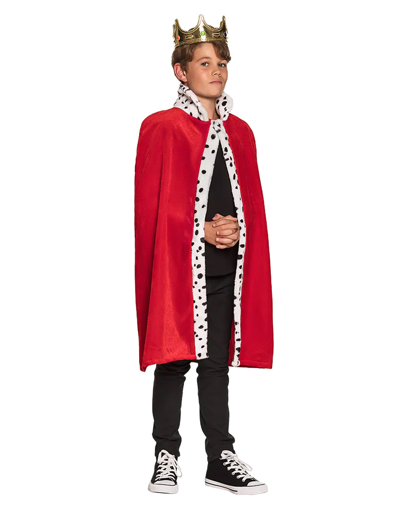 Cape roi rouge 80 cm enfant