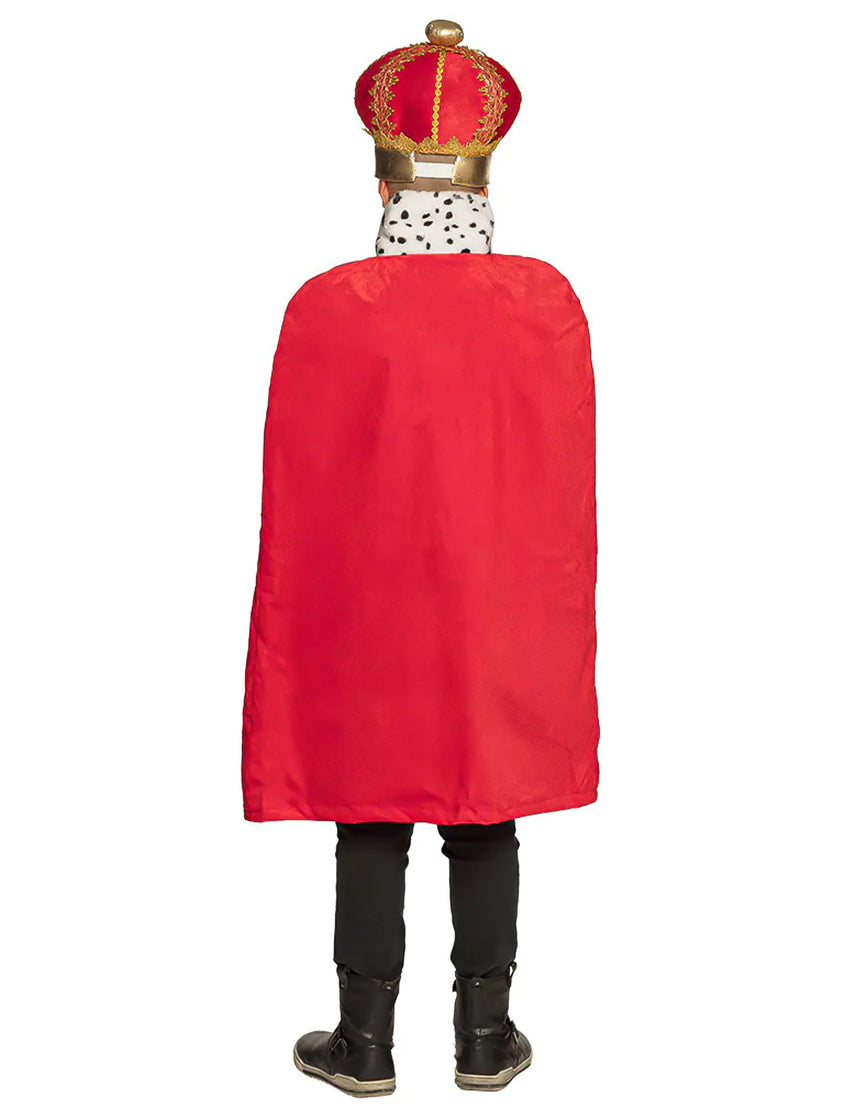 Cape roi rouge 80 cm enfant