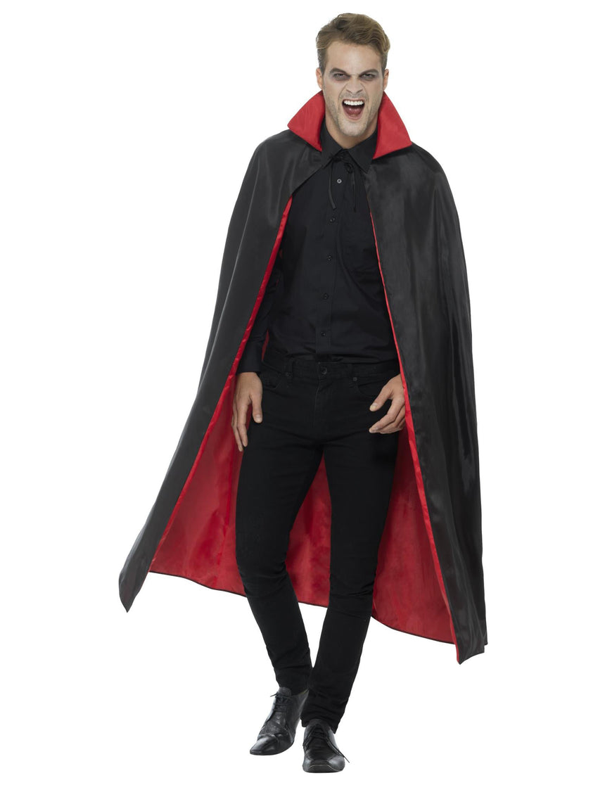 Cape satinée vampire réversible 125 cm adulte Halloween