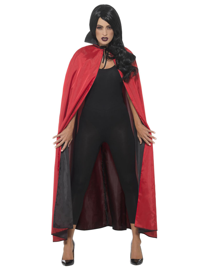 Cape satinée vampire réversible 125 cm adulte Halloween