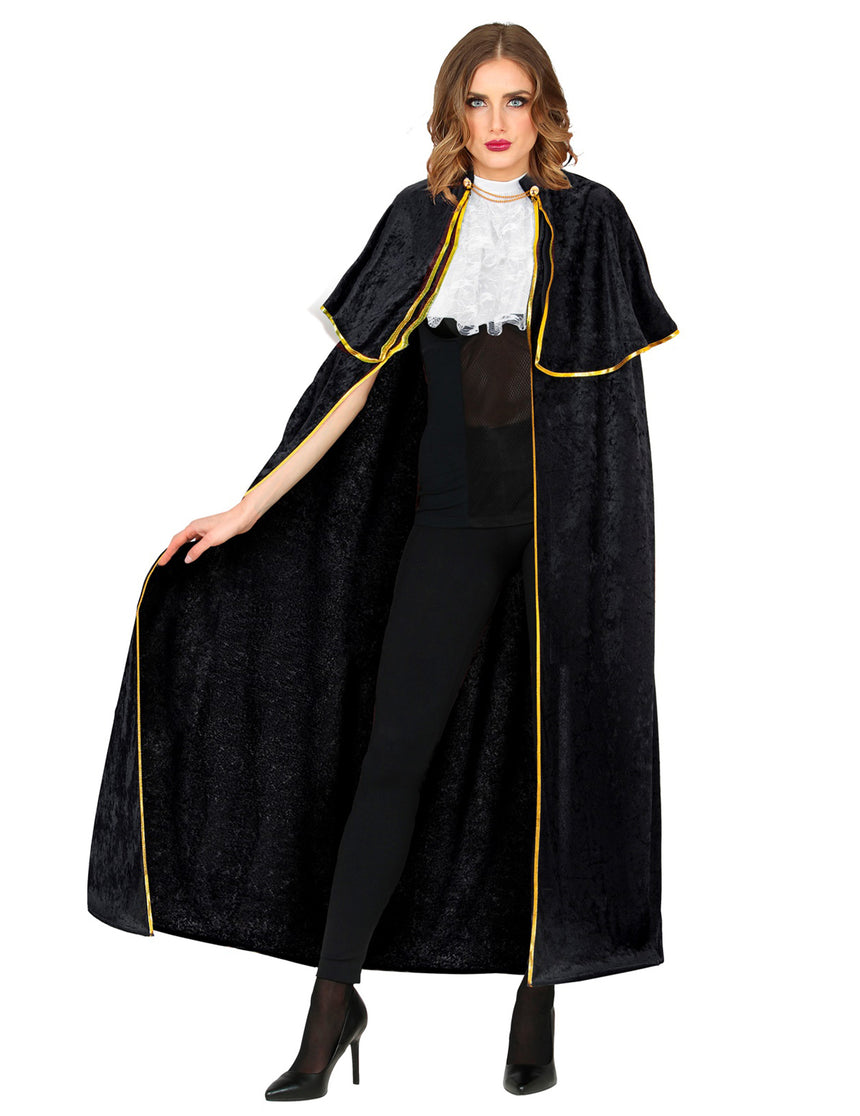 Cape séducteur vénitien avec jabot noir adulte