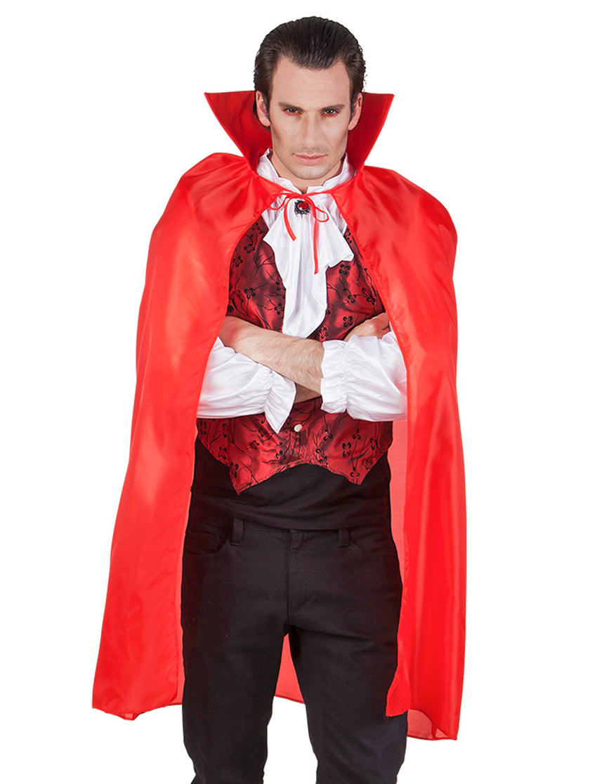 Cape vampire rouge homme 120 cm Halloween
