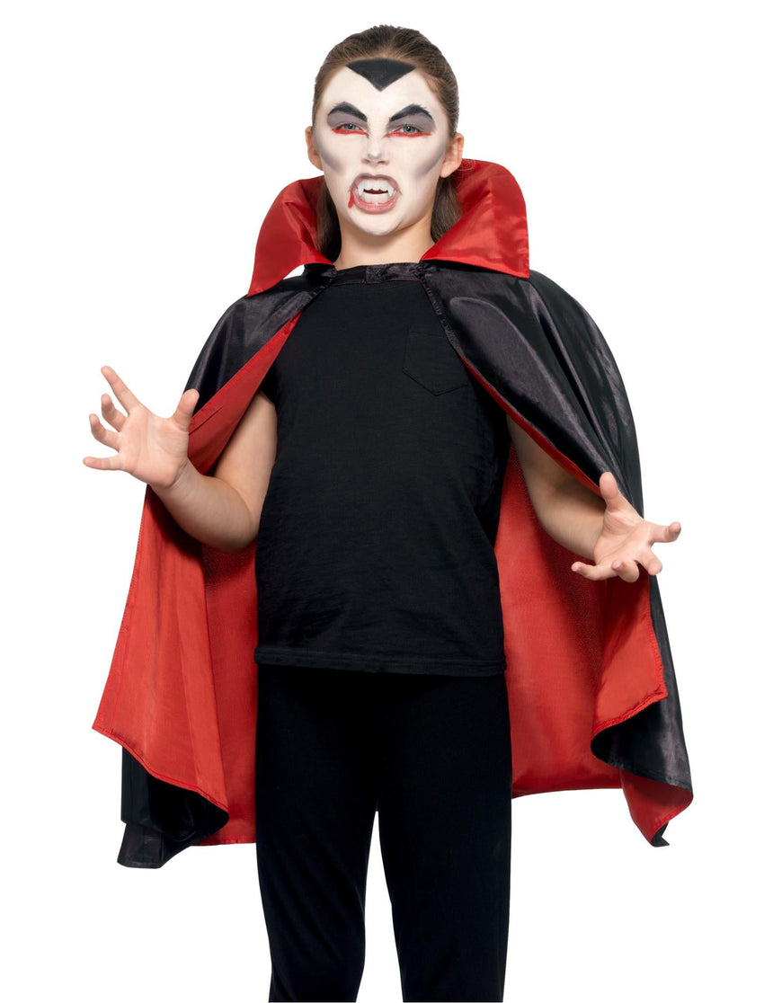 Cape vampire satinée réversible enfant