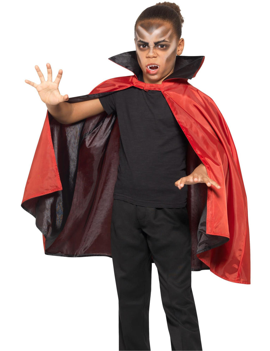 Cape vampire satinée réversible enfant