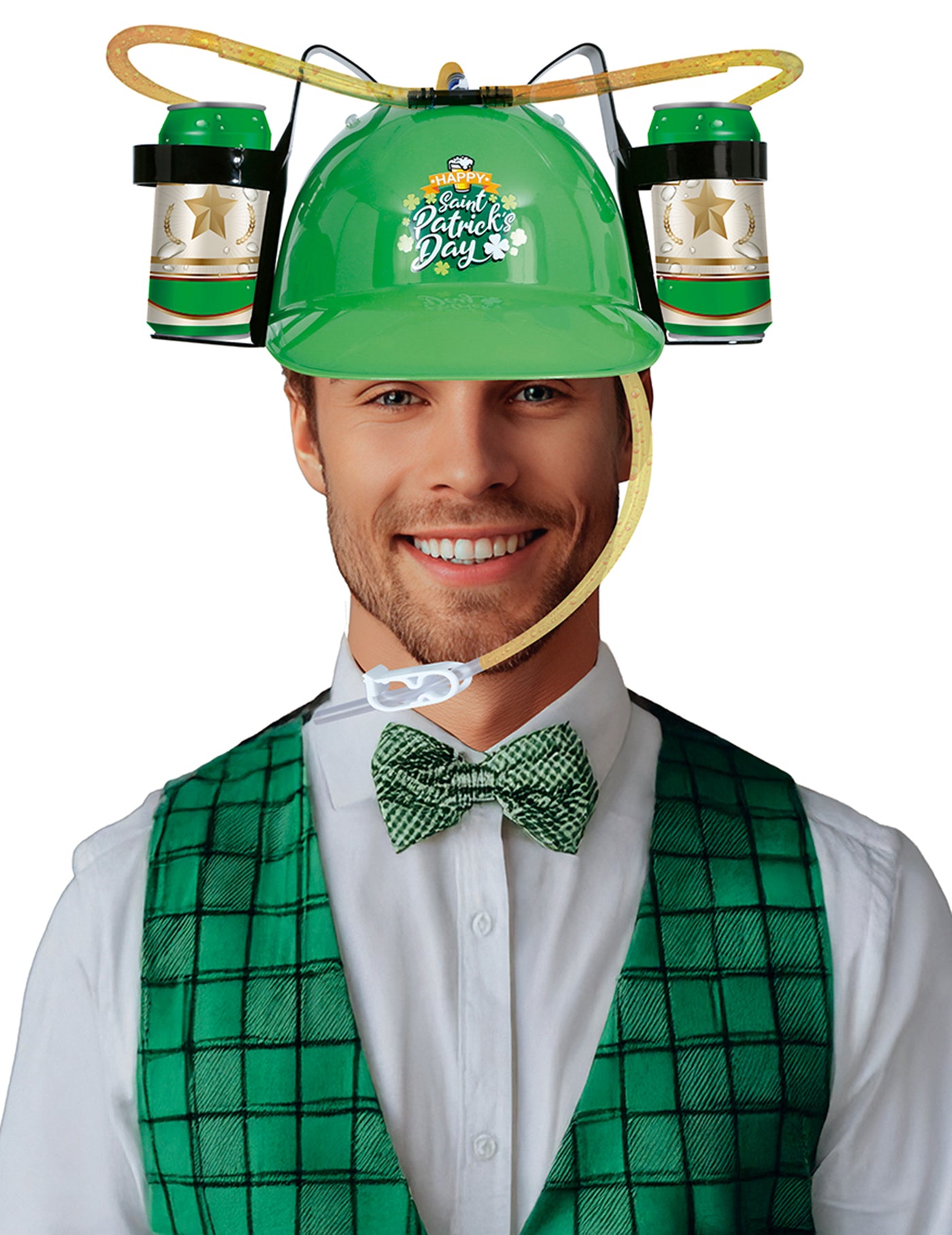 Casque anti-soif vert Saint Patrick adulte