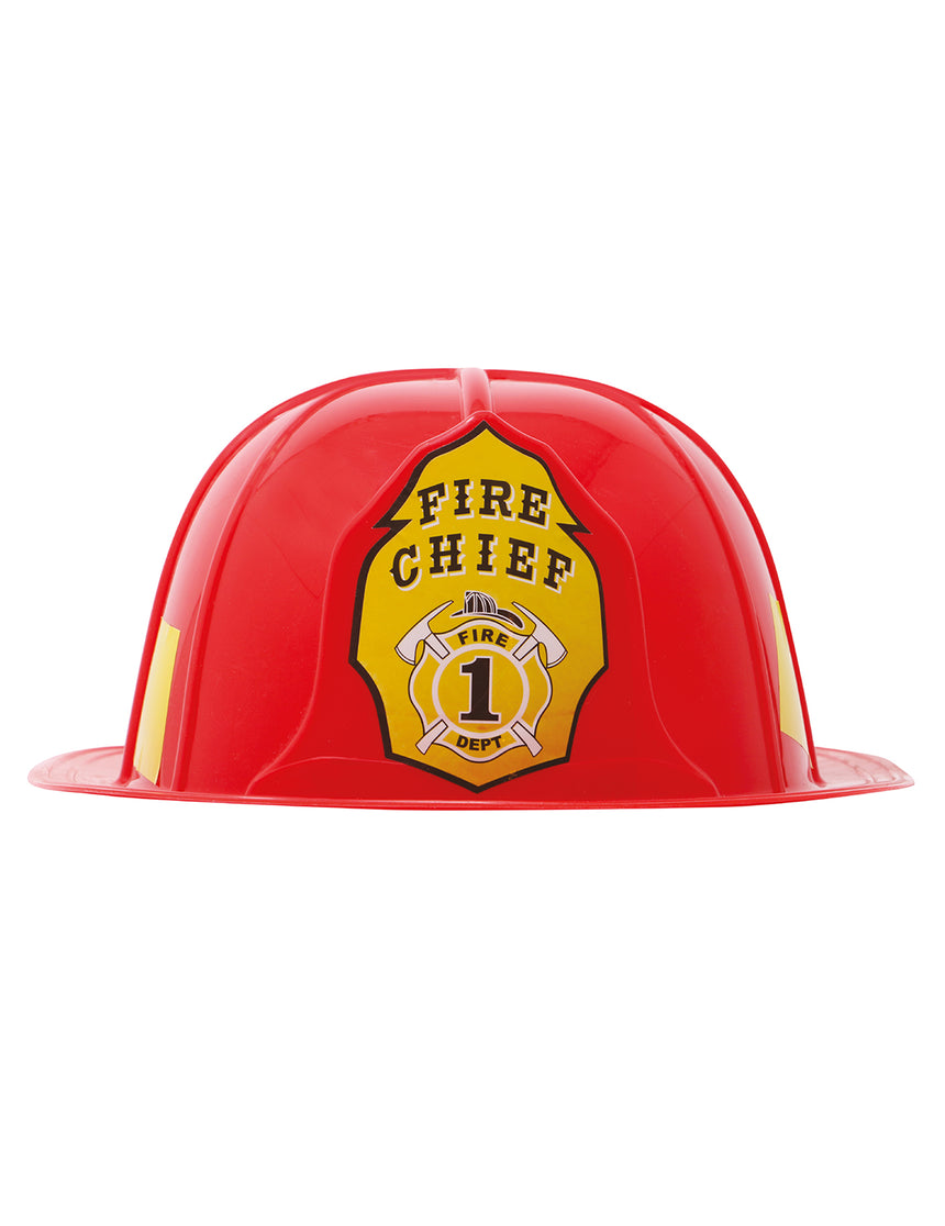 Casque de pompier rouge adulte