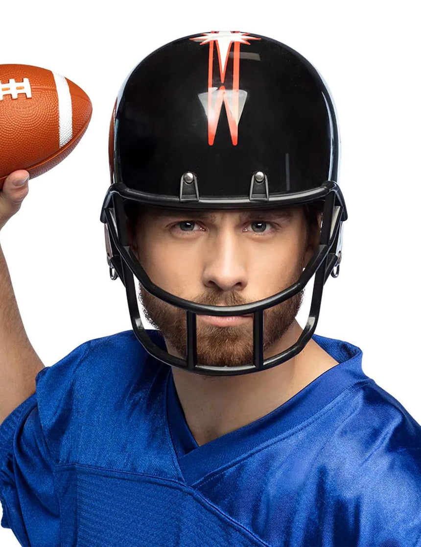 Casque footballeur américain noir adulte