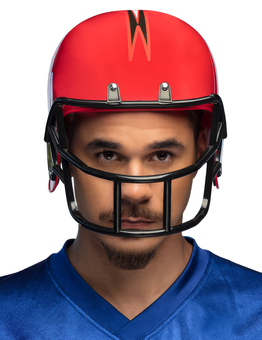 Casque joueur football rouge adulte