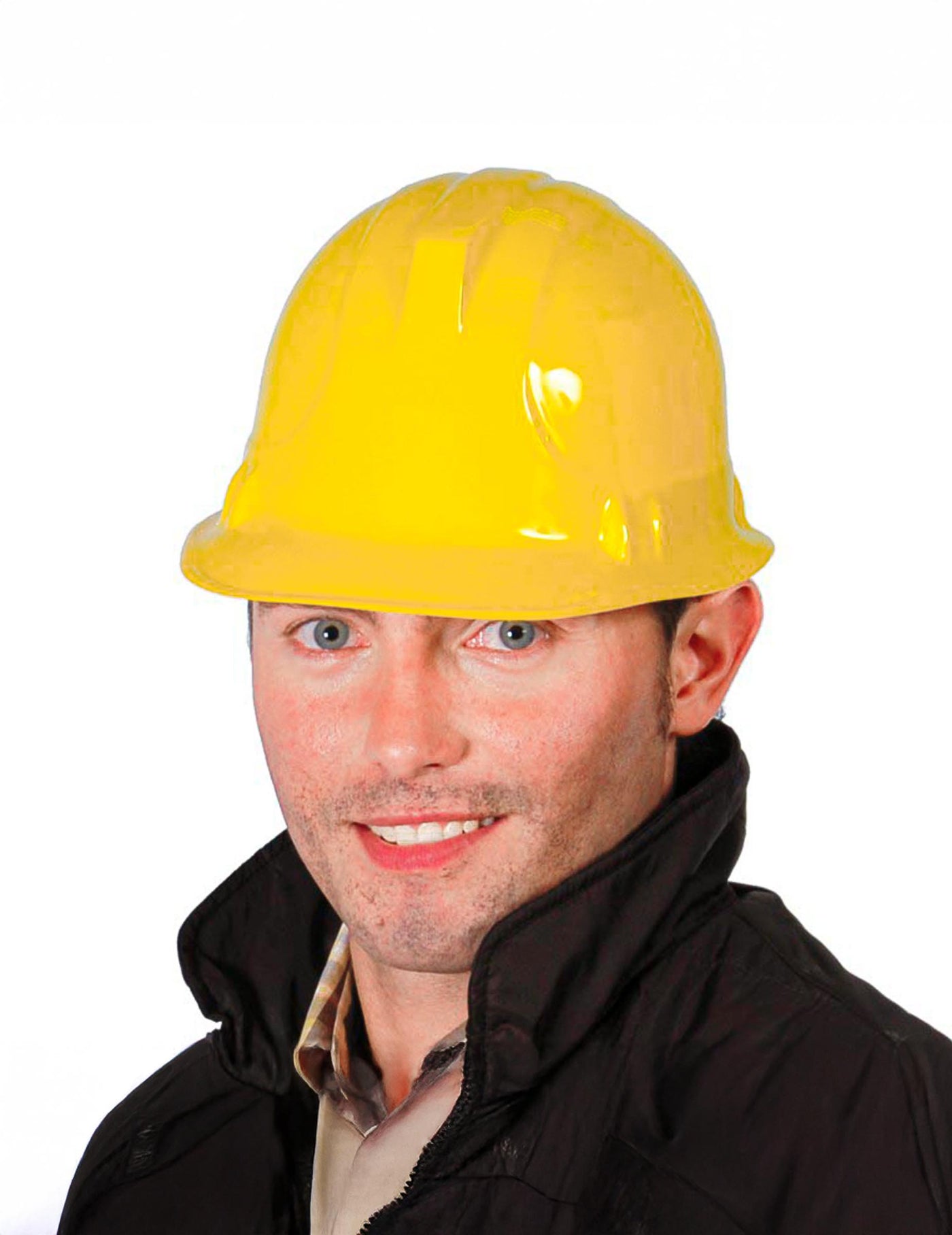 Casque ouvrier du batiment jaune adulte