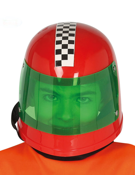 Casque pilote formule 1 rouge enfant