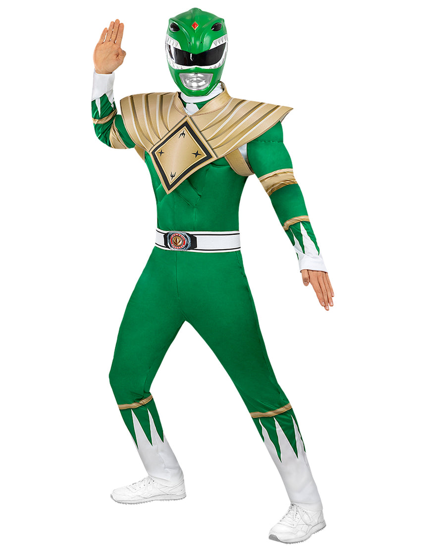Casque Power Ranger vert adulte