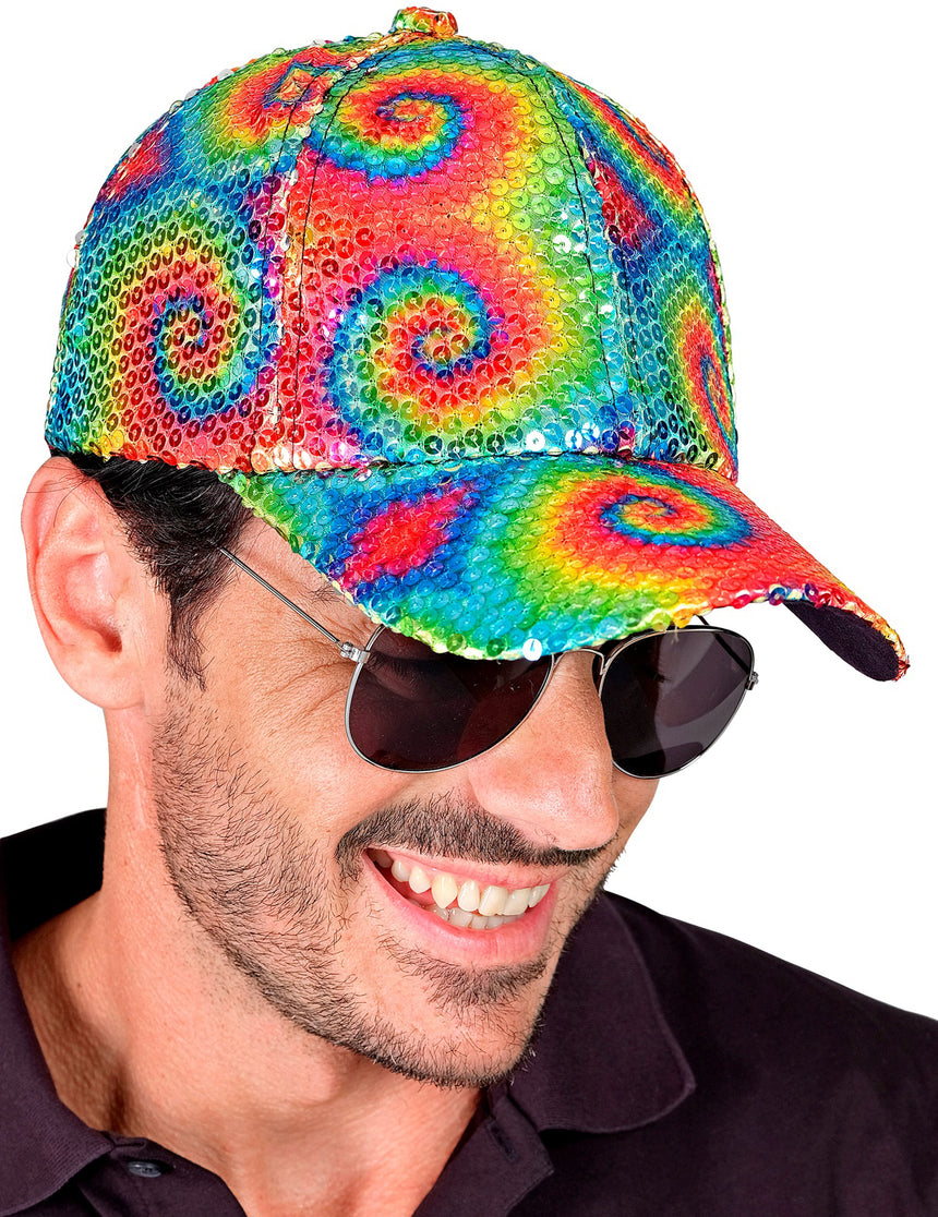 Casquette à sequins tie and dye adulte